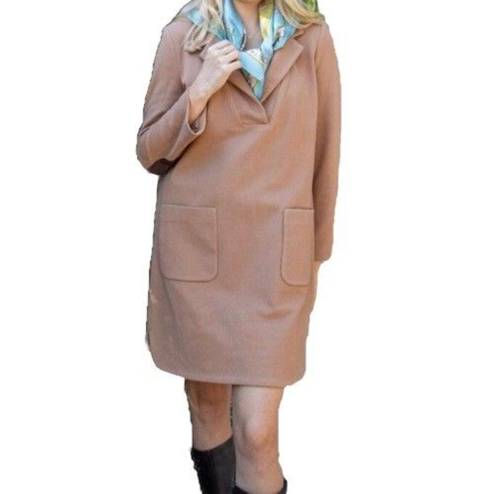 TUCKERNUCK Womens Camel Emerson Coat Dress XXL Career Office Minimalist Preppy